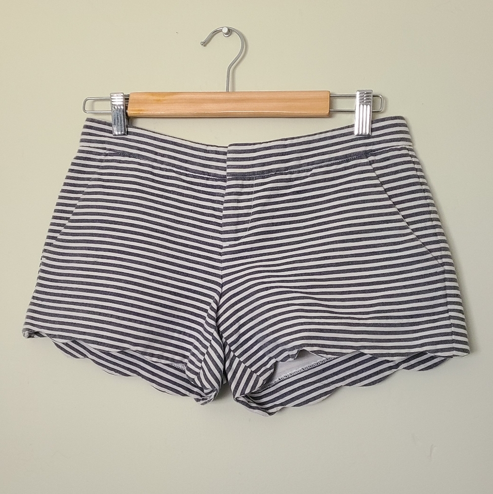 Club Monaco Sailor Stripe Scalloped Shorts